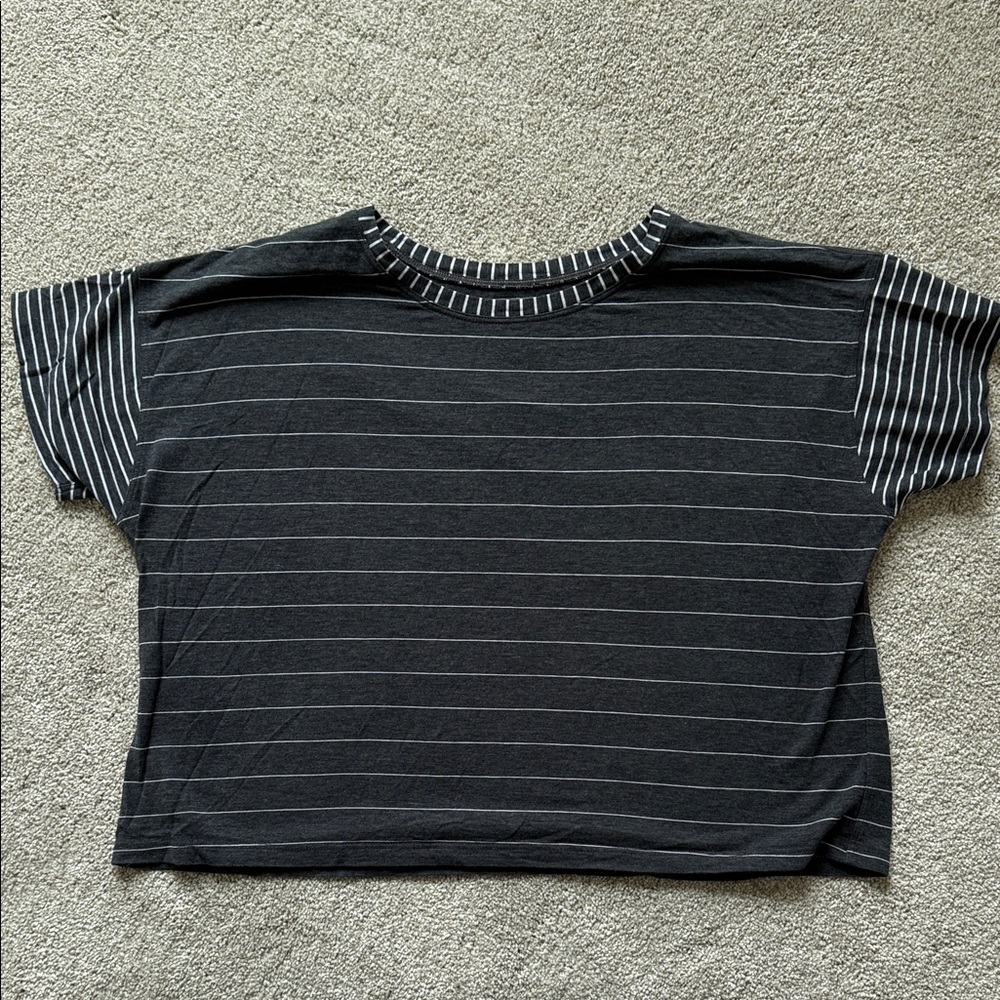 Striped Black and Gray Women's Lululemon Top